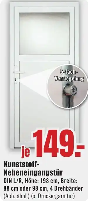B1 Discount Baumarkt Kunststoff Nebeneingangstür Angebot