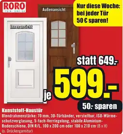 B1 Discount Baumarkt RORO Kunststoff-Haustür Angebot