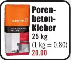B1 Discount Baumarkt quick-mix Porenbeton Kleber Angebot