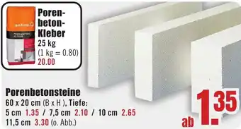 B1 Discount Baumarkt Porenbetonsteine Angebot