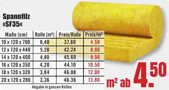 B1 Discount Baumarkt Spannfilz SF35 Angebot