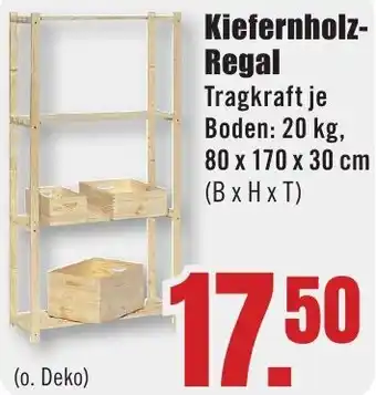 B1 Discount Baumarkt Kiefernholz Regal Angebot
