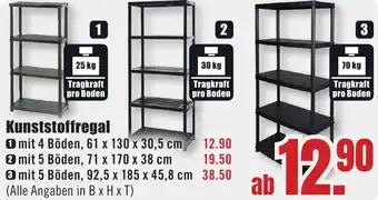 B1 Discount Baumarkt Kunststoffregal Angebot