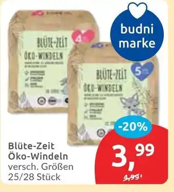 Budni Blüte-Zeit Öko-Windeln Angebot