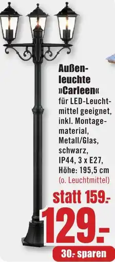 B1 Discount Baumarkt Außenleuchte Carleen Angebot