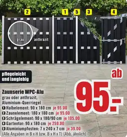 B1 Discount Baumarkt Zaunserie WPC-Alu Angebot
