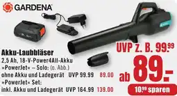 B1 Discount Baumarkt GARDENA Akku-Laubbläser Angebot