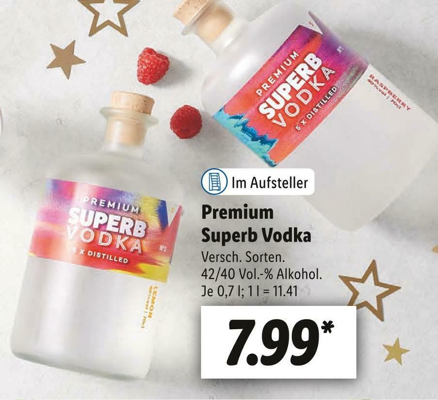 Premium superb vodka Angebot bei Lidl