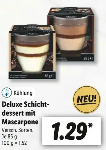 Lidl Deluxe schichtdessert mit mascarpone Angebot