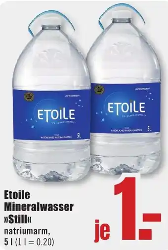 B1 Discount Baumarkt Etoile Mineralwasser Still Angebot