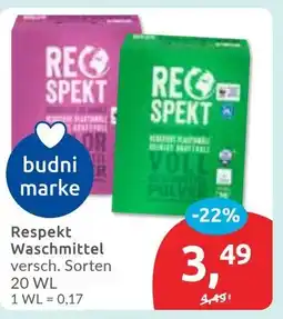 Budni Respekt Waschmittel Angebot