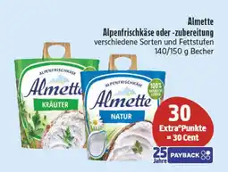 E-Center Almette alpenfrischkäse oder -zubereitung Angebot