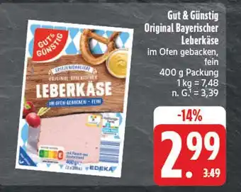 E-Center Gut & günstig original bayerischer leberkäse Angebot
