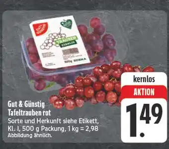 E-Center Gut & günstig tafeltrauben rot Angebot