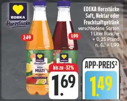E-Center Edeka herzstücke saft, nektar oder fruchtsaftgetränk Angebot