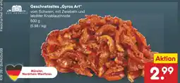 Netto Marken-Discount Gut ponholz geschnetzeltes 'gyros art' Angebot