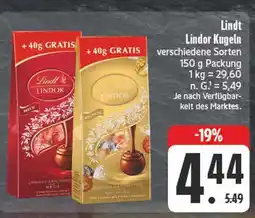 E-Center Lindt lindor kugeln Angebot