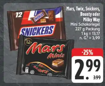 E-Center Mars mini schokoriegel Angebot