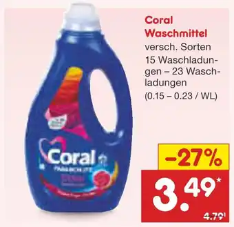Netto Marken-Discount Coral waschmittel Angebot