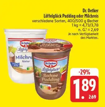 E-Center Dr. oetker löffelglück pudding Angebot