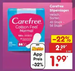 Netto Marken-Discount Carefree slipeinlagen Angebot