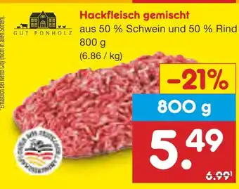 Netto Marken-Discount Gut ponholz hackfleisch gemischt Angebot
