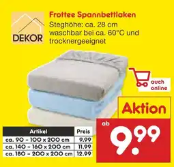 Netto Marken-Discount Frottee spannbettlaken Angebot