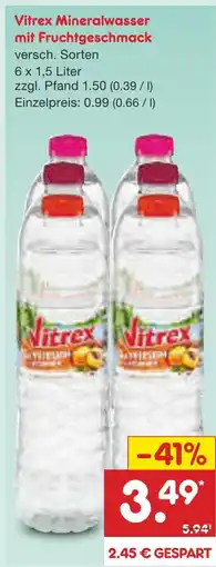 Netto Marken-Discount Vitrex mineralwasser mit fruchtgeschmack Angebot