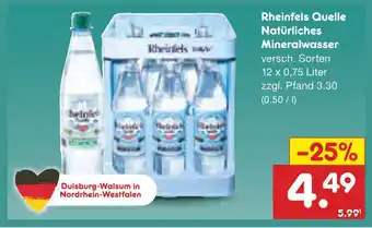 Netto Marken-Discount Rheinfels quelle natürliches mineralwasser Angebot
