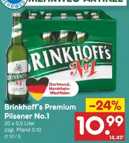 Netto Marken-Discount Brinkhoff's premium pilsener no.1 Angebot