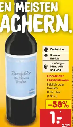 Netto Marken-Discount Dornfelder qualitätswein Angebot