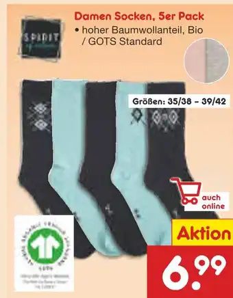 Netto Marken-Discount Spirit damen socken, 5er pack Angebot
