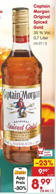 Netto Marken-Discount Captain morgan original spiced gold Angebot