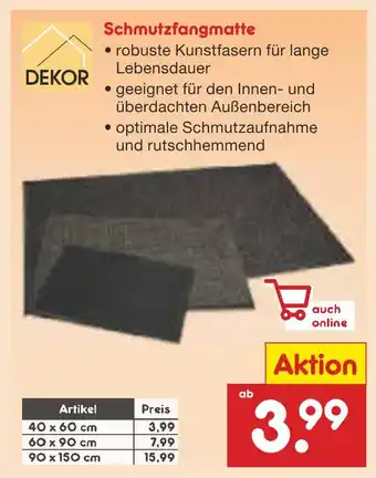 Netto Marken-Discount Dekor schmutzfangmatte Angebot
