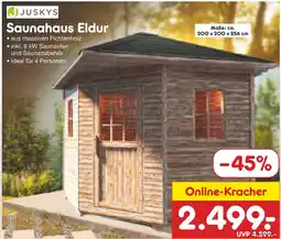 Netto Marken-Discount Juskys saunahaus eldur Angebot