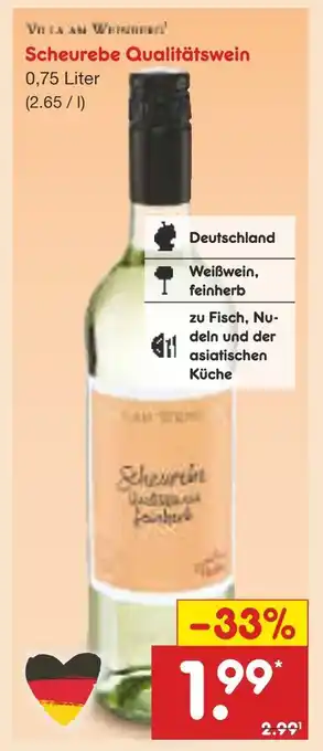 Netto Marken-Discount Scheurebe qualitätswein Angebot