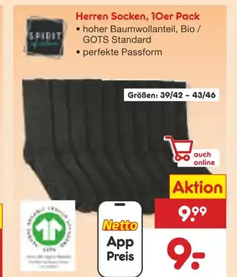Netto Marken-Discount Spirit herren socken, 10er pack Angebot