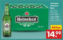 Netto Marken-Discount Heineken premium beer Angebot
