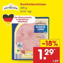 Netto Marken-Discount Hofmaier kochhinterschinken Angebot