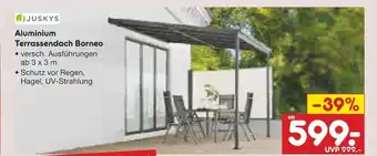 Netto Marken-Discount Juskys aluminium terrassendach borneo Angebot