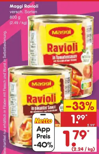 Netto Marken-Discount Maggi ravioli Angebot