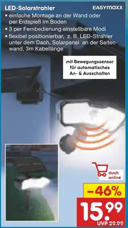 Netto Marken-Discount Easymaxx led-solarstrahler Angebot