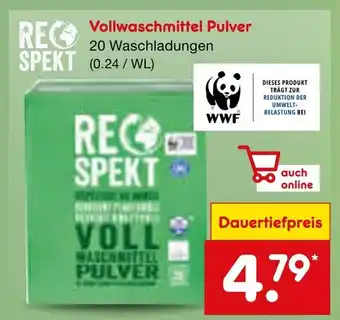 Netto Marken-Discount Respekt vollwaschmittel pulver Angebot