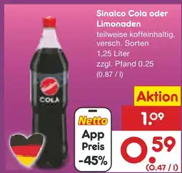 Netto Marken-Discount Sinalco cola oder limonaden Angebot