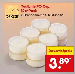 Netto Marken-Discount Dekor teelichte pc-cup Angebot