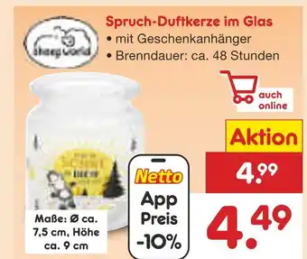 Netto Marken-Discount Sleepworld spruch-duftkerze im glas Angebot