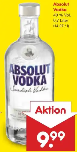 Netto Marken-Discount Absolut vodka Angebot