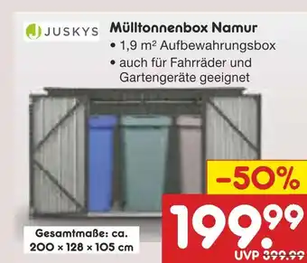 Netto Marken-Discount Juskys mülltonnenbox namur Angebot