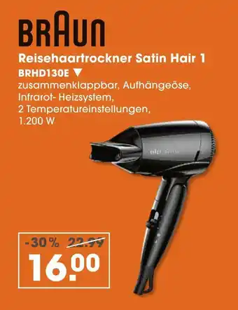 V Markt Braun reisehaartrockner satin hair 1 Angebot