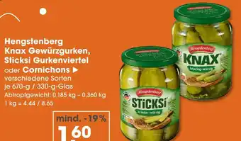 V Markt Hengstenberg knax gewürzgurken Angebot